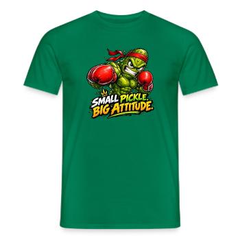 Eine kleine Gurke, ein großer Charakter! - Männer T-Shirt - Kelly Green - Vorne - AI Model Male 178 dark (178cm)