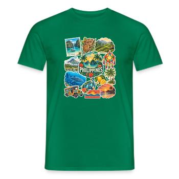 Philippinen Reisesticker - Männer T-Shirt - Kelly Green - Vorne - AI Model Male 178 dark (178cm)
