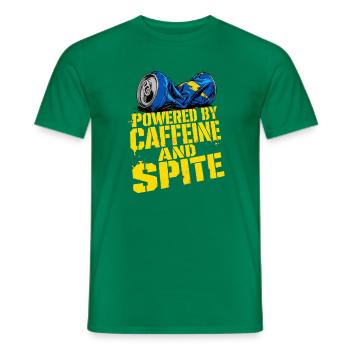 Caffeine And Spite Typografie Pflegekraft RN - Männer T-Shirt - Kelly Green - Vorne - AI Model Male 178 dark (178cm)