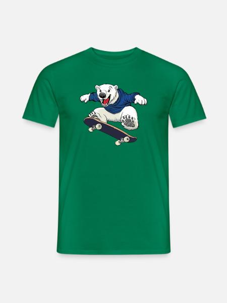 Eisbär Skater - Männer T-Shirt - Kelly Green