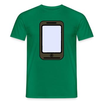 Smartphone - Männer T-Shirt - Kelly Green - Vorne - AI Model Male 178 dark (178cm)