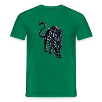 Schwarzer Panther - Männer T-Shirt - Kelly Green - Vorne - AI Model Male 178 dark (178cm)