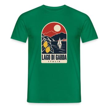 Lago di Garda Vintage-Reiseplakat Gardasee - Männer T-Shirt - Kelly Green - Vorne - AI Model Male 178 dark (178cm)