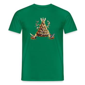 Nymphenweihnachtsbaum mit Schlitten - Männer T-Shirt - Kelly Green - Vorne - AI Model Male 178 dark (178cm)