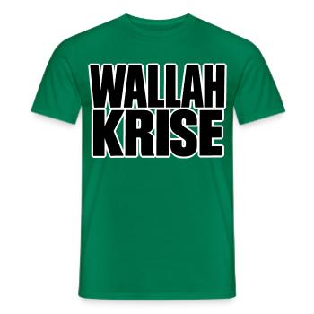 Wallah Krise – Lustiger Spruch - Männer T-Shirt - Kelly Green - Vorne - AI Model Male 178 dark (178cm)