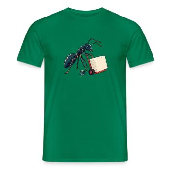 Kraftvolle Ameise mit Kaffee und Zucker - Männer T-Shirt - Kelly Green - Vorne - AI Model Male 178 dark (178cm)