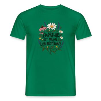 Empathie ist meine Lieblingspflanze Anti Hass - Männer T-Shirt - Kelly Green - Vorne - AI Model Male 178 dark (178cm)
