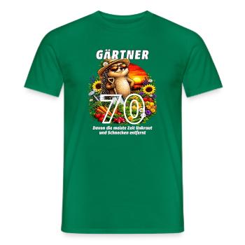 Gärtner Unkraut und Schnecken entfernt 70 - Männer T-Shirt - Kelly Green - Vorne - AI Model Male 178 dark (178cm)