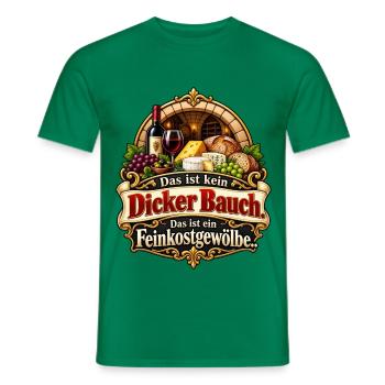 Kein dicker Bauch – Das ist ein Feinkostgewölbe - Männer T-Shirt - Kelly Green - Vorne - AI Model Male 178 dark (178cm)
