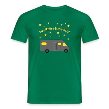 eine million sterne hotel luxus wohnmobil - Männer T-Shirt - Kelly Green - Vorne - AI Model Male 178 dark (178cm)