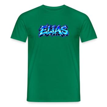 ELIAS Graffiti Name Street Art Hip Hop 3D - Männer T-Shirt - Kelly Green - Vorne - AI Model Male 178 dark (178cm)
