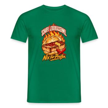 Scharfe Leberkassemmel Nix für Preißn - Männer T-Shirt - Kelly Green - Vorne - AI Model Male 178 dark (178cm)