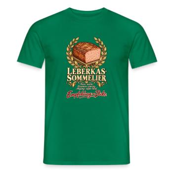 Leberkas-Sommelier Empfehlung a Dicke - Männer T-Shirt - Kelly Green - Vorne - AI Model Male 178 dark (178cm)