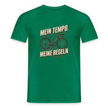 Mein Tempo, Meine Regeln Fahrrad - Männer T-Shirt - Kelly Green - Vorne - AI Model Male 178 dark (178cm)