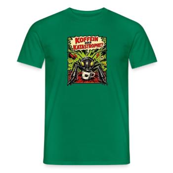Koffein oder Katastrophe Horror-Ameise Retro Comic - Männer T-Shirt - Kelly Green - Vorne - AI Model Male 178 dark (178cm)
