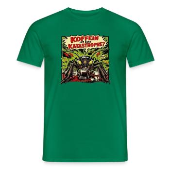 Koffein ist eine Katastrophe – Horror-Ameise Retro - Männer T-Shirt - Kelly Green - Vorne - AI Model Male 178 dark (178cm)