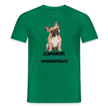  Französische Bulldogge Schnarcht Stur - Männer T-Shirt - Kelly Green - Vorne - AI Model Male 178 dark (178cm)