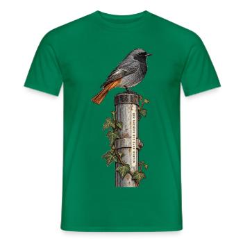 Hausrotschwanz – Der nächste Bus kann warten - Männer T-Shirt - Kelly Green - Vorne - AI Model Male 178 dark (178cm)