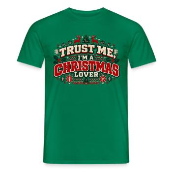 Trust Me I'm a Christmas Lover – Ugly Sweater - Männer T-Shirt - Kelly Green - Vorne - AI Model Male 178 dark (178cm)