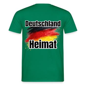 Deutschland Heimat Flaggenkunst - Männer T-Shirt - Kelly Green - Hinten - AI Model Male 178 dark (178cm)