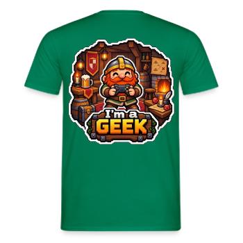 ICH BIN EIN NERD – Tavernenzwerg - Männer T-Shirt - Kelly Green - Hinten - AI Model Male 178 dark (178cm)