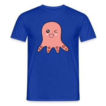 Octopus marine animals - Men's T-Shirt - majorelle blue - Front - AI Model Male 178 light (178cm)