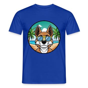 Drever Hunderasse Cartoon Sonnenbrille Strand - Männer T-Shirt - Dunkelblau - Vorne - AI Model Male 178 light (178cm)