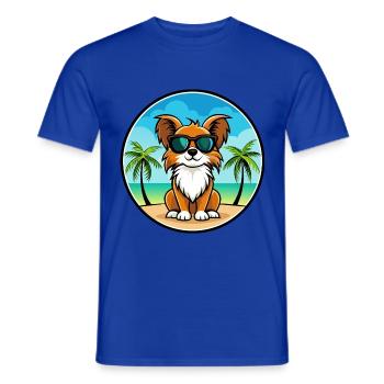 Englische Spielzeug Spaniel Hund Rasse Cartoon Sonnenbrille - Männer T-Shirt - Dunkelblau - Vorne - AI Model Male 178 light (178cm)