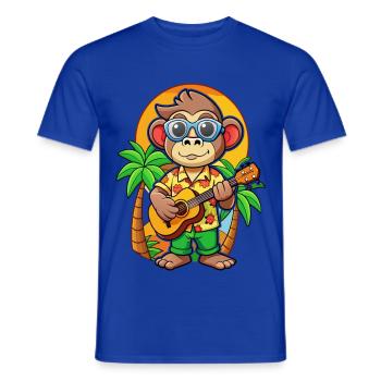Lustige Affe Cartoon Sommer Strand Sonnenbrille - Männer T-Shirt - Dunkelblau - Vorne - AI Model Male 178 light (178cm)
