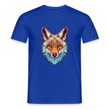 Kojote Buntes Aquarell Cartoon Kawaii Tier - Männer T-Shirt - Dunkelblau - Vorne - AI Model Male 178 light (178cm)