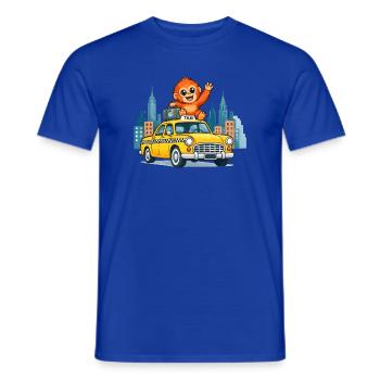 Affe auf'm Taxi City Adventure - Männer T-Shirt - Dunkelblau - Vorne - AI Model Male 178 light (178cm)