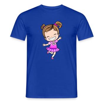 Fröhliches Mädchen im Pink Rock - Männer T-Shirt - Dunkelblau - Vorne - AI Model Male 178 light (178cm)