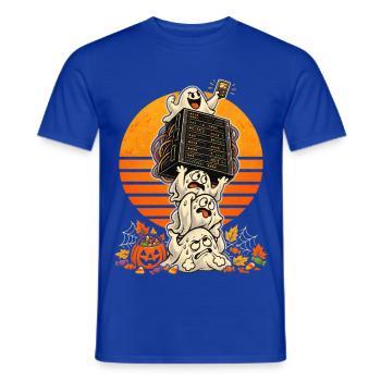 Halloween Geister-Lasttest für IT-Engineers - Männer T-Shirt - Dunkelblau - Vorne - AI Model Male 178 light (178cm)