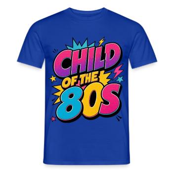 Kind der 80er – Child of the 80s Retro Neon - Männer T-Shirt - Dunkelblau - Vorne - AI Model Male 178 light (178cm)