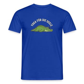 Yoga Krokodil - Männer T-Shirt - Dunkelblau - Vorne - AI Model Male 178 light (178cm)