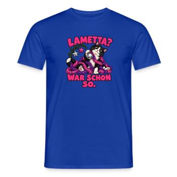 Lametta? War schon so. – Weihnachtskatze - Männer T-Shirt - Dunkelblau - Vorne - AI Model Male 178 light (178cm)