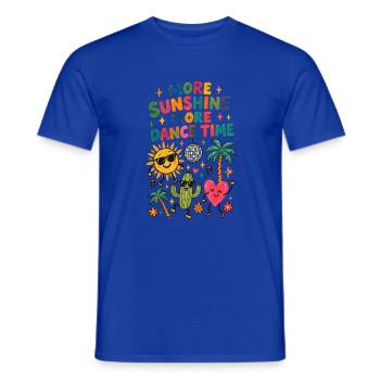 More Sunshine, More Dance Time – Festival Retro - Männer T-Shirt - Dunkelblau - Vorne - AI Model Male 178 light (178cm)