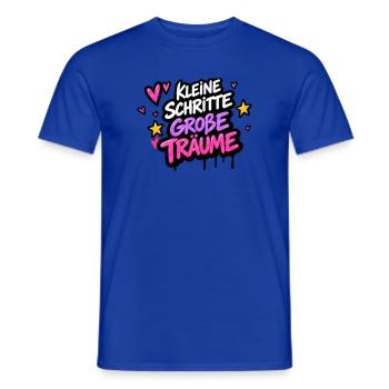 Kleine Schritte Große Träume Neon - Männer T-Shirt - Dunkelblau - Vorne - AI Model Male 178 light (178cm)