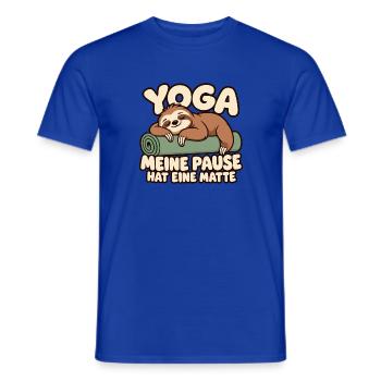 Yoga – Meine Pause hat eine Matte - Männer T-Shirt - Dunkelblau - Vorne - AI Model Male 178 light (178cm)