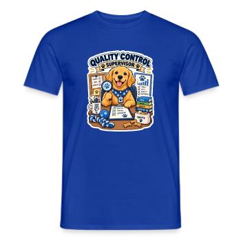 Qualitätskontrollhund Supervisor - Männer T-Shirt - Dunkelblau - Vorne - AI Model Male 178 light (178cm)