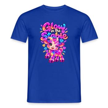 Glow im Stall Neon-Pony - Männer T-Shirt - Dunkelblau - Vorne - AI Model Male 178 light (178cm)