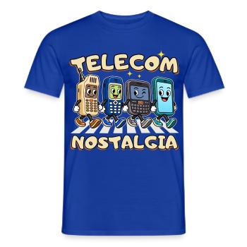 Telekommunikations-Nostalgie-Abteistraße - Männer T-Shirt - Dunkelblau - Vorne - AI Model Male 178 light (178cm)
