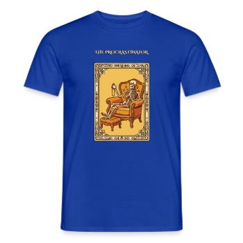 Das lustige Tarot-Skelett des Aufschiebers - Männer T-Shirt - Dunkelblau - Vorne - AI Model Male 178 light (178cm)