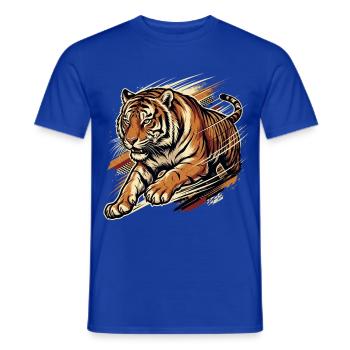 Wild Speed – Vintage Tiger Streetwear - Männer T-Shirt - Dunkelblau - Vorne - AI Model Male 178 light (178cm)