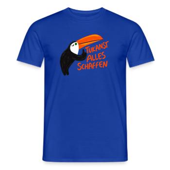 Tukanst alles schaffen – Lustiger Tukan Motiv - Männer T-Shirt - Dunkelblau - Vorne - AI Model Male 178 light (178cm)