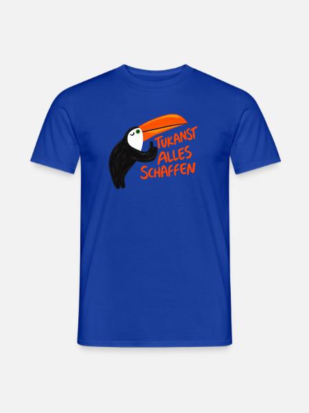 Tukanst alles schaffen – Lustiger Tukan Motiv - Männer T-Shirt - Dunkelblau