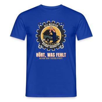 Kfz-Meister – Mechaniker Werkstatt Meisterbrief - Männer T-Shirt - Dunkelblau - Vorne - AI Model Male 178 light (178cm)