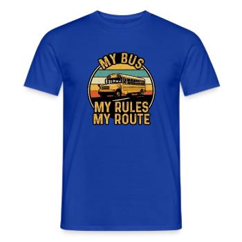 Mein Bus bestimmt meine Route - Männer T-Shirt - Dunkelblau - Vorne - AI Model Male 178 light (178cm)