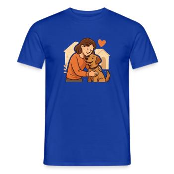 Geschenk für frischgebackene Tierheimhund-Halter - Männer T-Shirt - Dunkelblau - Vorne - AI Model Male 178 light (178cm)