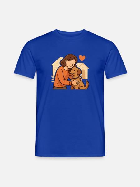 Geschenk für frischgebackene Tierheimhund-Halter - Männer T-Shirt - Dunkelblau